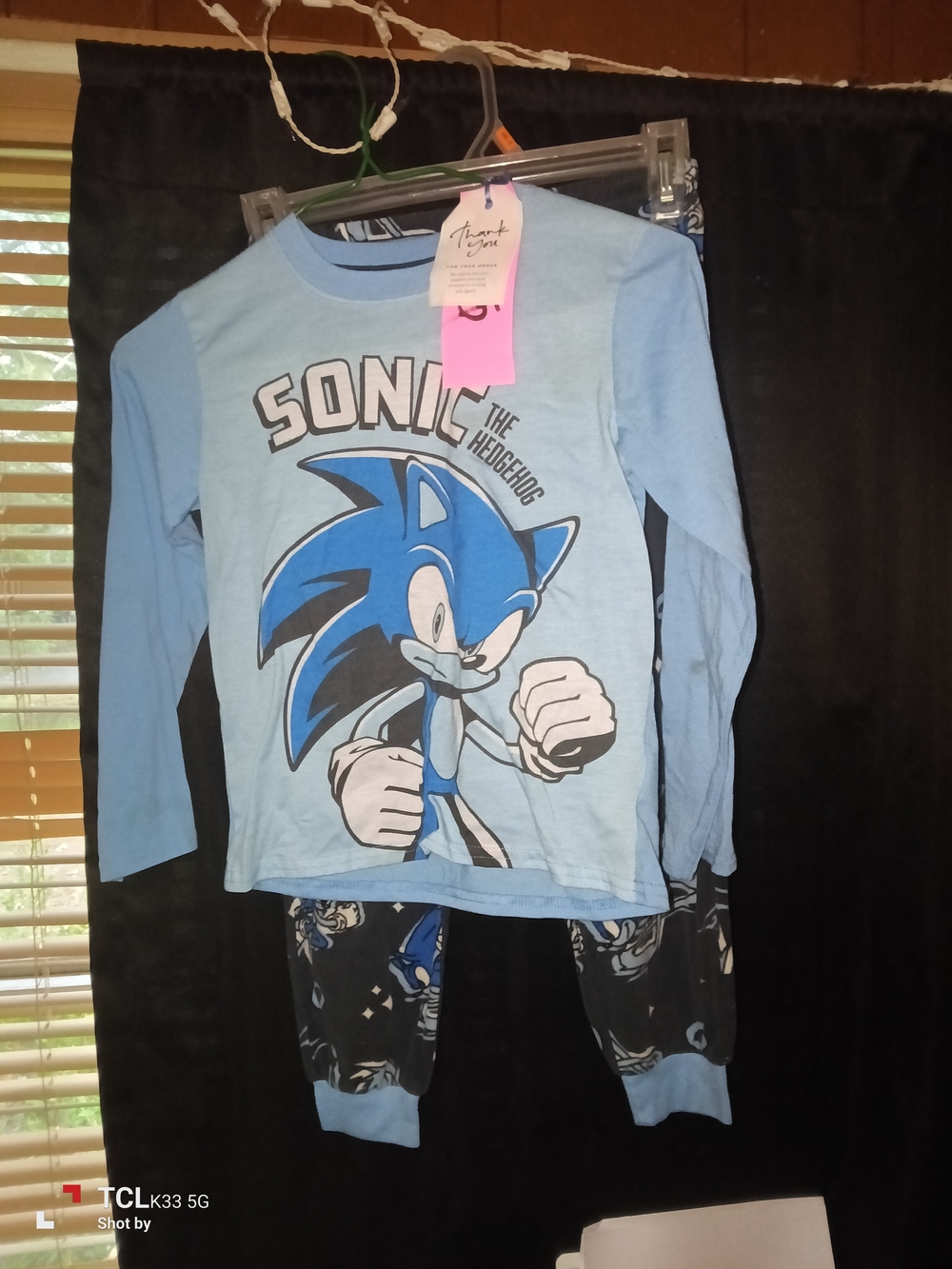 Sonic the Hedgehog Light Blue Kids Long-Sleeve Top